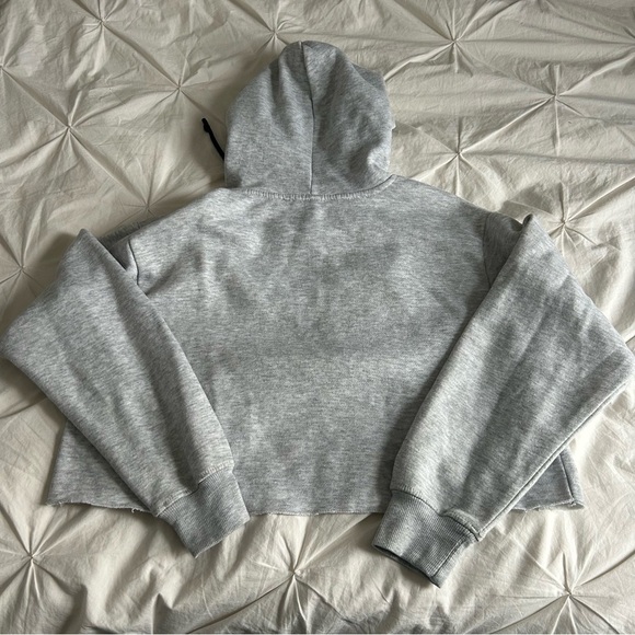 FALL Grey Cropped Hoodie - Picture 3 of 3